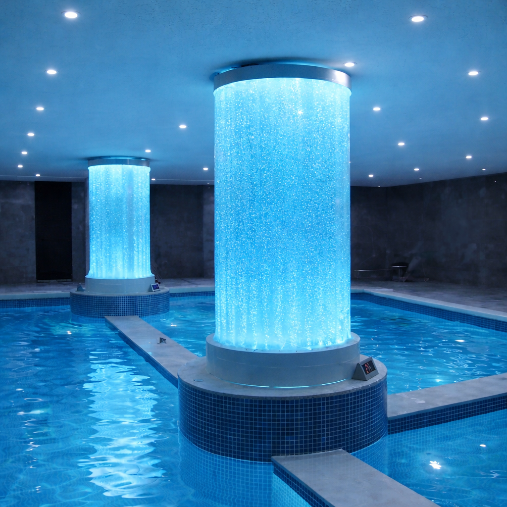 Round /Square bubble column as part of the interior&nbsp;design 