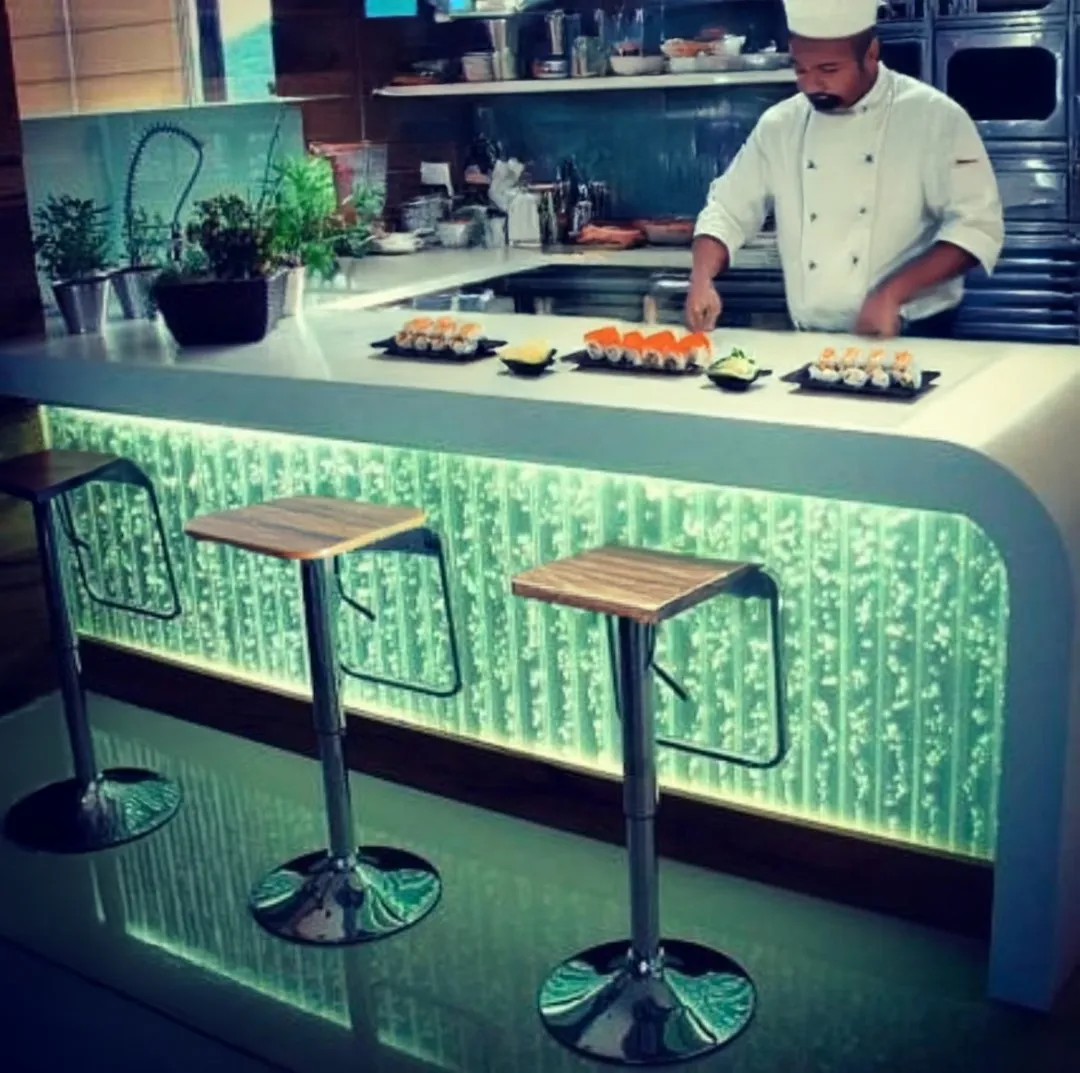 Bubble wall as part of Kitchen/bar counter&nbsp;table