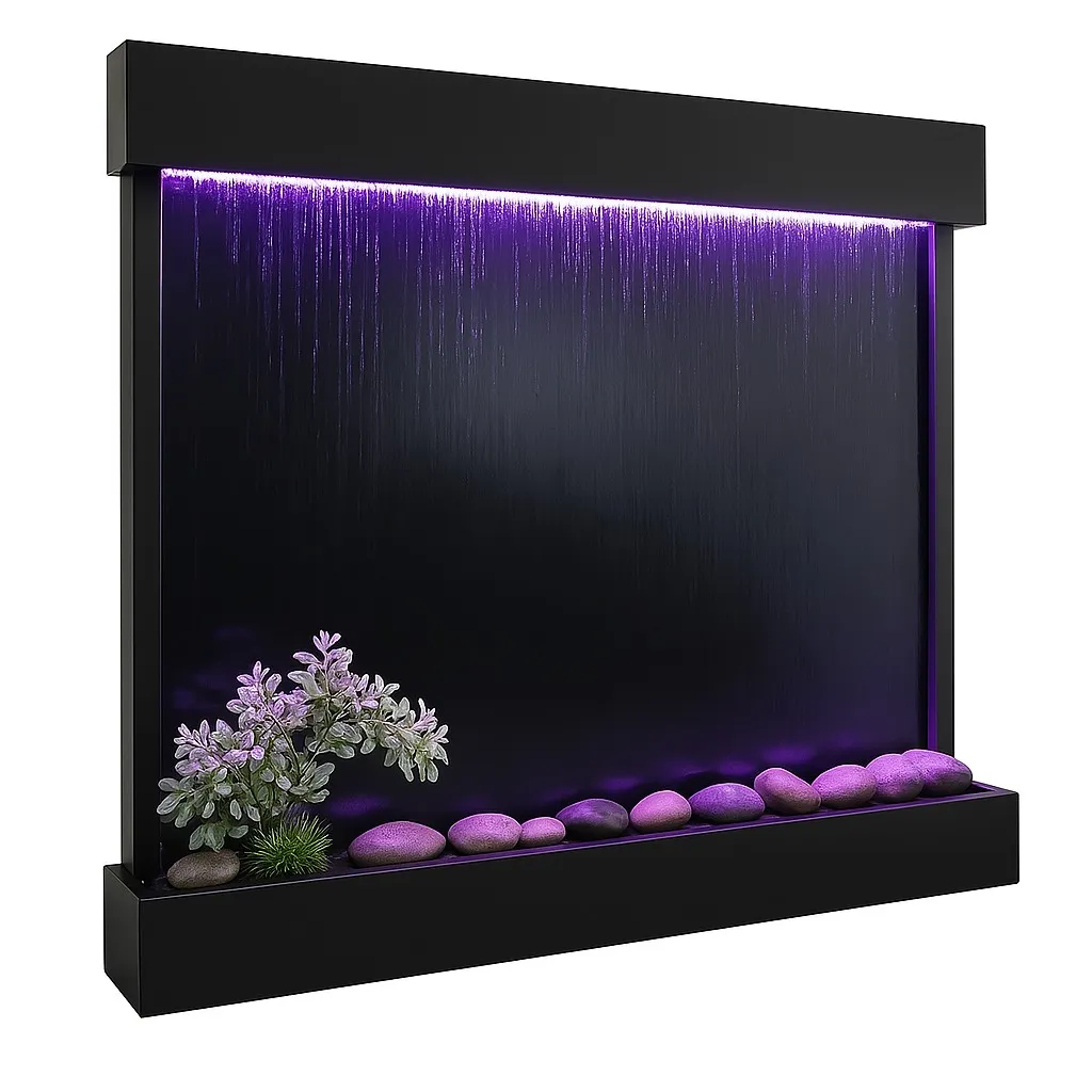 Horizontal waterfall with glass wall- Acrylic Frame
