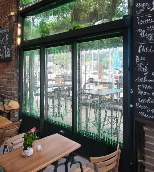 Waterfall on business elevation