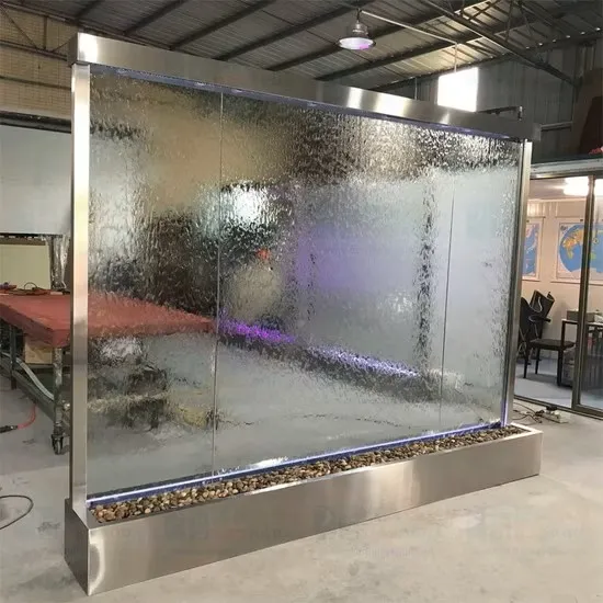 Waterfall with galss wall- Stainless steel frame