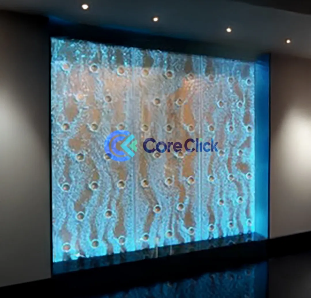 Business logo written on Acrylic panel