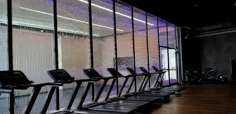 Waterfall on business elevation