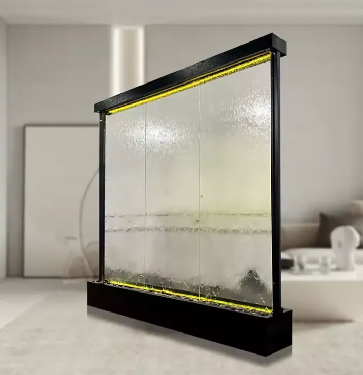 Waterfall with glass wall- Acrylic Frame 